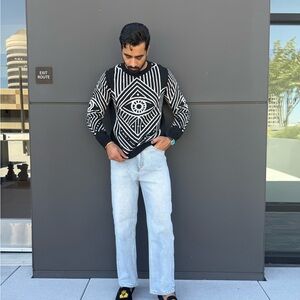 Blue Crewneck Sweater Timeless Style